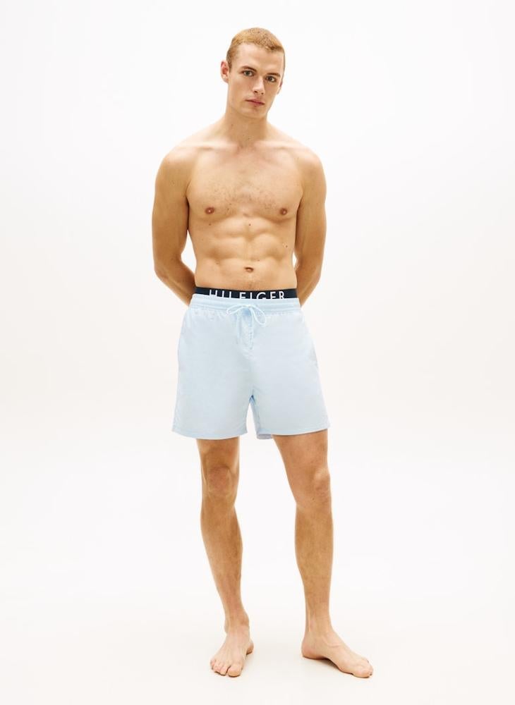 TOMMY HILFIGER Double Waistband Mid Length Swim Shorts - Image 4