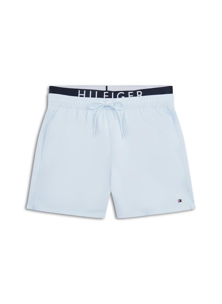 TOMMY HILFIGER Double Waistband Mid Length Swim Shorts - Image 5