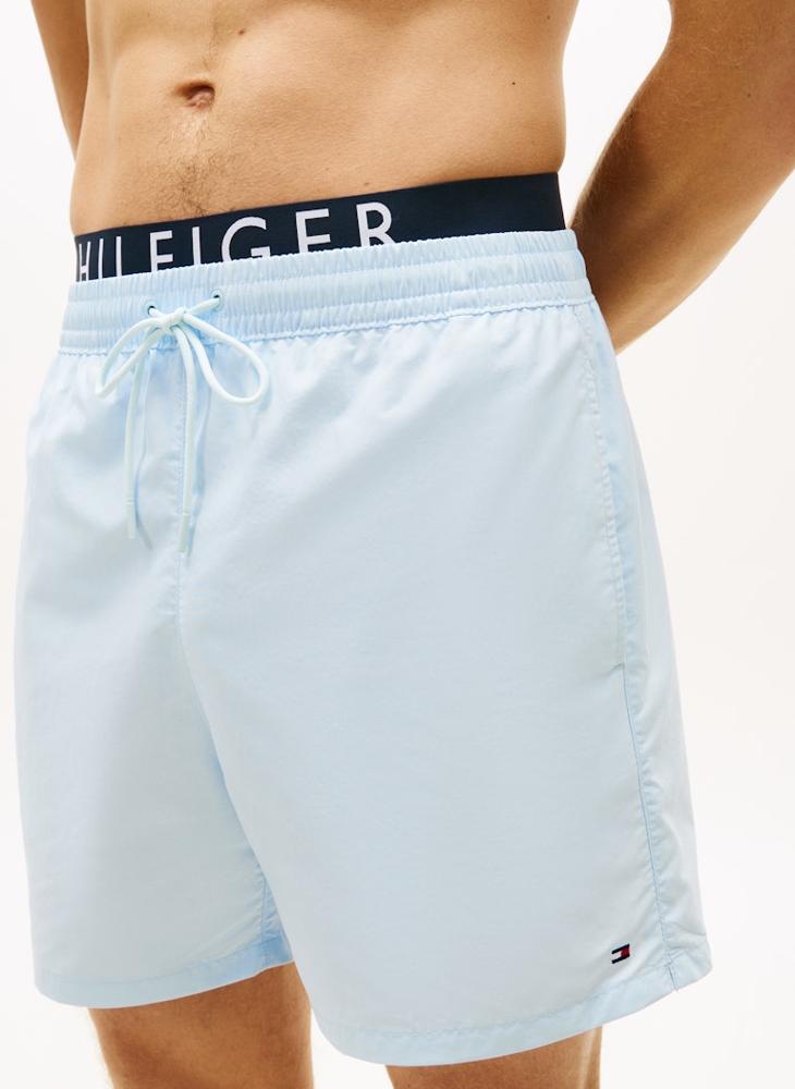 TOMMY HILFIGER Double Waistband Mid Length Swim Shorts - Image 3