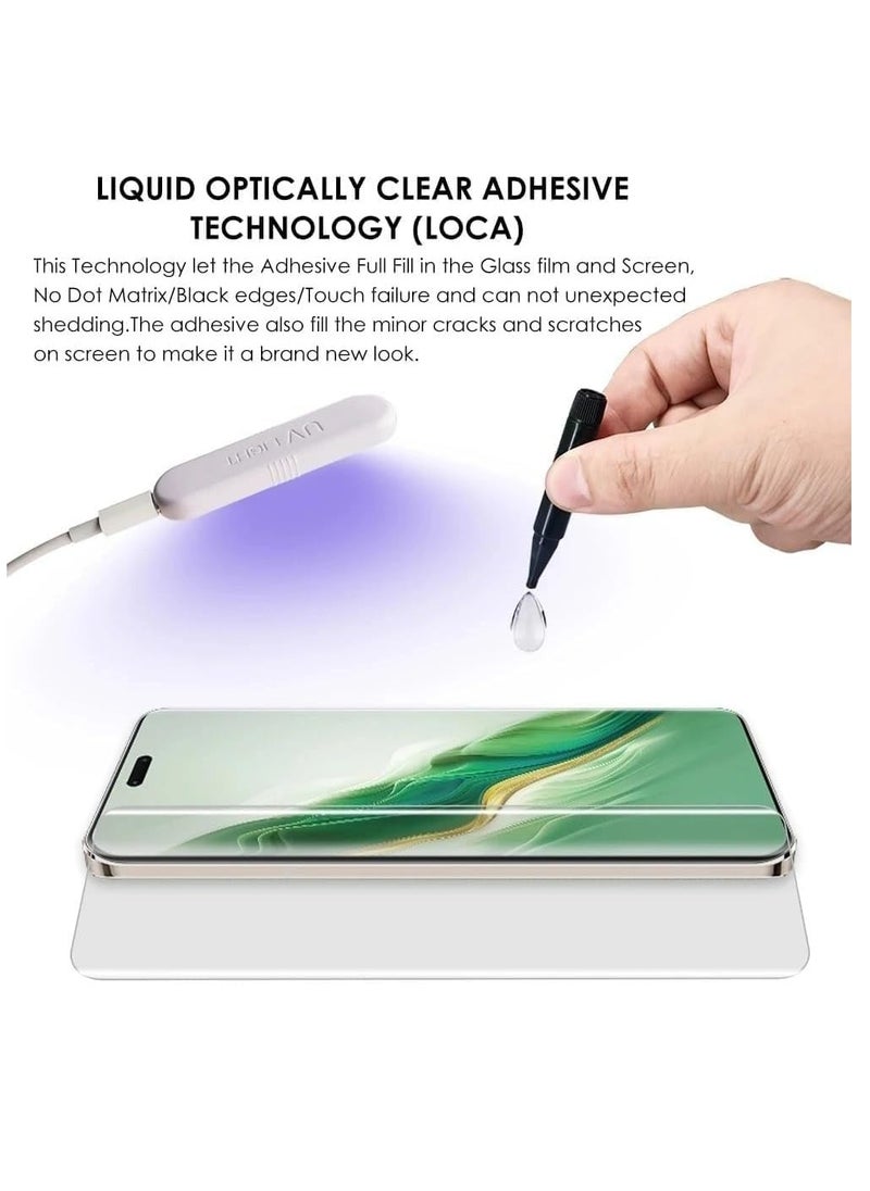 Generic ull Glass Screen Protector For Vivo V30 / V30 Pro 5G/  UV Tempered Glass Full Glue Cover Screen Protector For Fingerprint Unlock Screen Glass Filmvivo v30e  - Image 5