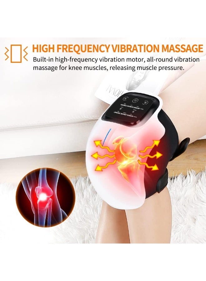 جهاز مساج الركبة مع حرارة واهتزاز – علاج بالأشعة تحت الحمراء لتخفيف الألم – قابل للشحن لمفاصل الركبة والتشنجات - Image 5