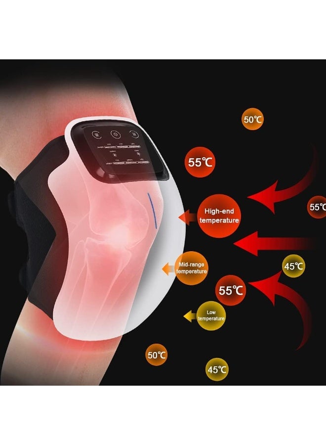 جهاز مساج الركبة مع حرارة واهتزاز – علاج بالأشعة تحت الحمراء لتخفيف الألم – قابل للشحن لمفاصل الركبة والتشنجات - Image 4