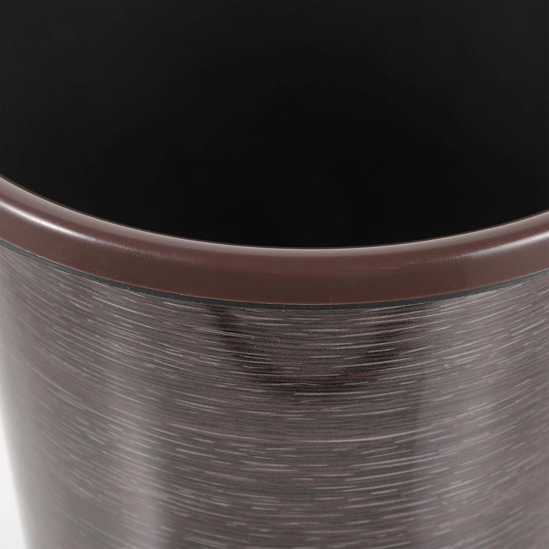 Plastic Waste Bin Small Office Rubbish Container Wood-Grain Texture Without Lid Practical Household Garbage Can for Desk Waste Organizer - Image 4