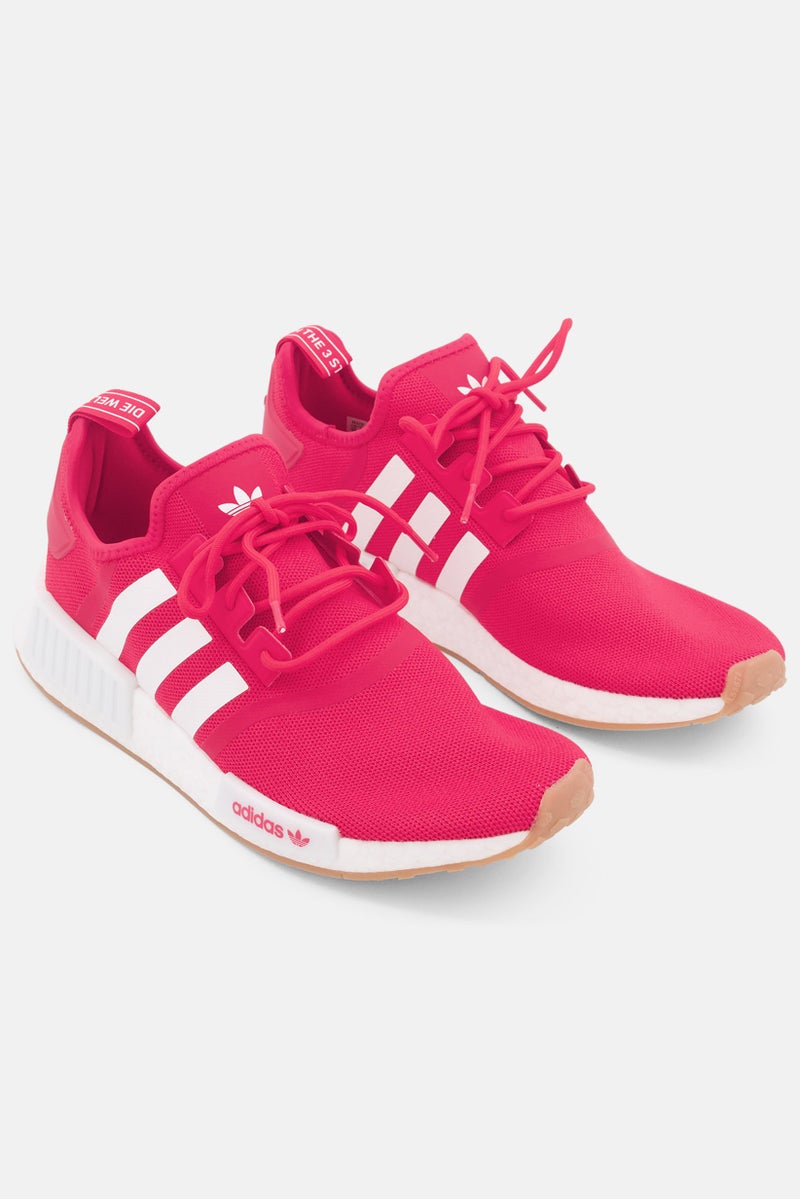 adidas Originals Men Lace Up NMD R1 Training Shoes, Red  - Image 1