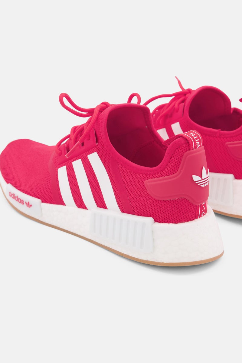 adidas Originals Men Lace Up NMD R1 Training Shoes, Red  - Image 2