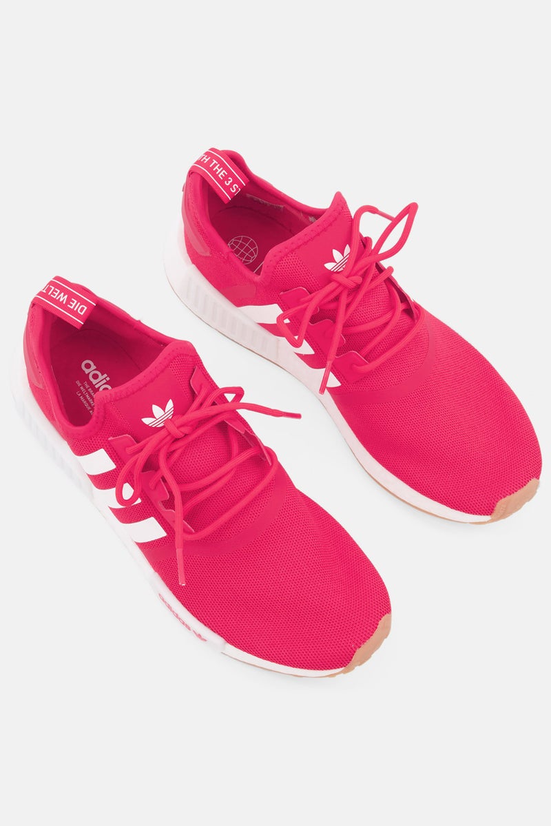 adidas Originals Men Lace Up NMD R1 Training Shoes, Red  - Image 4