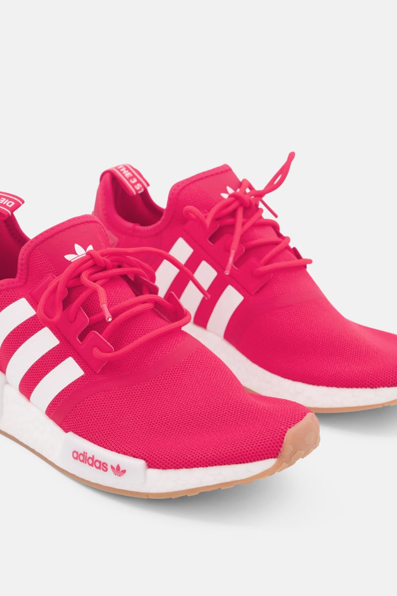 adidas Originals Men Lace Up NMD R1 Training Shoes, Red  - Image 3