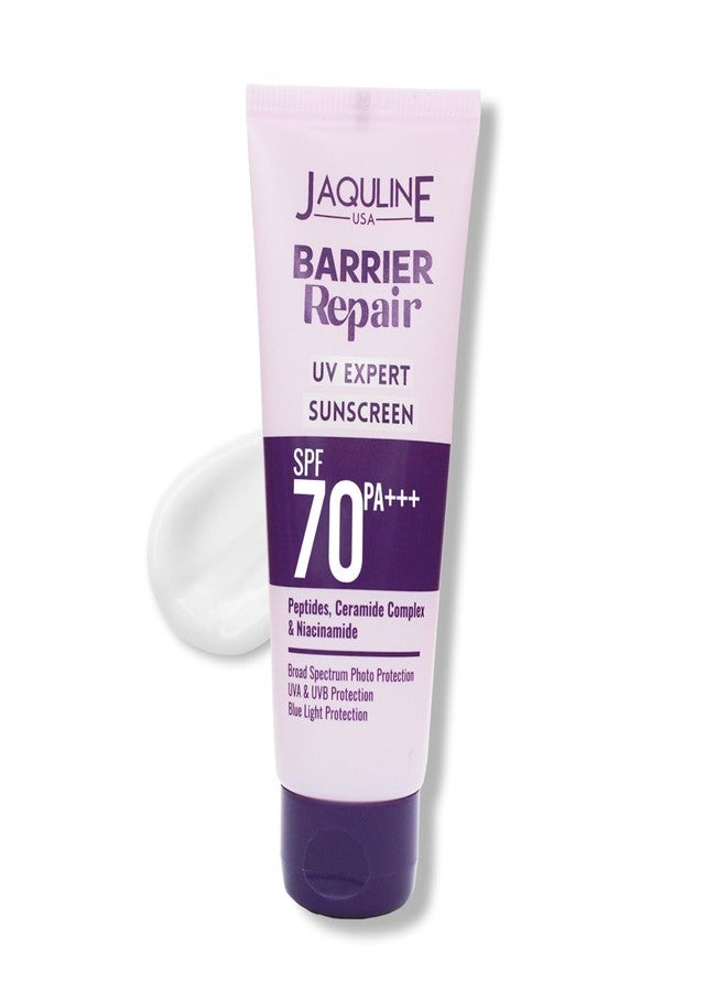 Jaquline USA Sunscreen - SPF 70 PA+++ Barrier Repair UV Expert with Niacinamide | Hydrates | Control Oil | Minimizes Pore | 50 g - Image 1