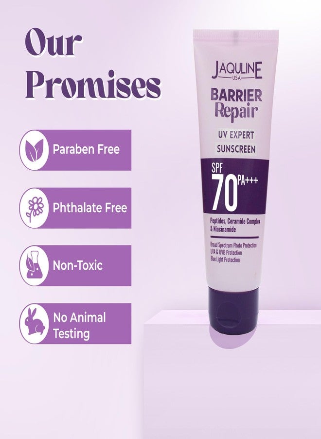 Jaquline USA Sunscreen - SPF 70 PA+++ Barrier Repair UV Expert with Niacinamide | Hydrates | Control Oil | Minimizes Pore | 50 g - Image 5
