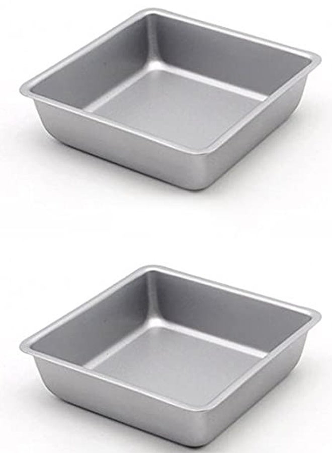 Non-Stick Square Cake Pans Set of 2, Carbon Steel Baking Molds for Cakes and Brownies - Image 1