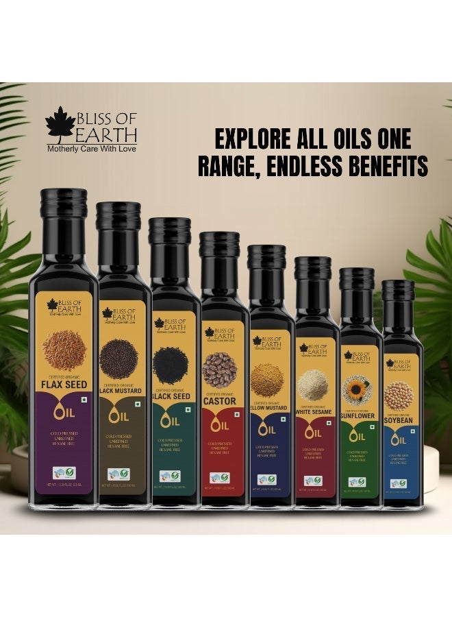 Bliss of Earth Cold Pressed Flax Seed Oil 500ml | 100% Pure Edible Alsi Oil | Rich in Omega 3 | Unrefined Natural Oil | Vegan | Keto Friendly | No Additives - Image 5