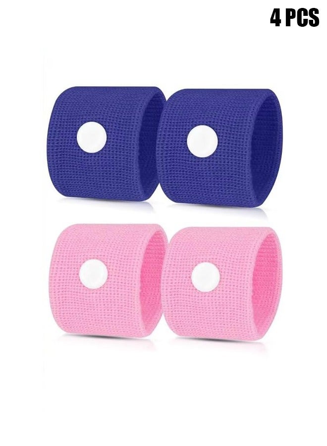 Motion Sickness Bands for Kids, Travel Sickness Relief Wristbands, Anti-Nausea Wristbands for Car Sickness(Pink and Blue)