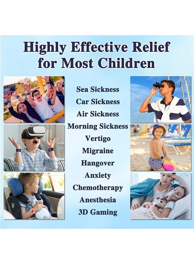 HY Motion Sickness Bands for Kids, Travel Sickness Relief Wristbands, Anti-Nausea Wristbands for Car Sickness(Pink and Blue) - Image 5