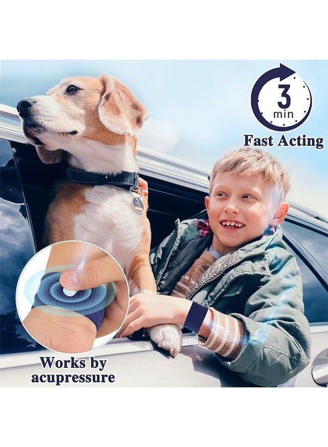 HY Motion Sickness Bands for Kids, Travel Sickness Relief Wristbands, Anti-Nausea Wristbands for Car Sickness(Pink and Blue) - Image 3