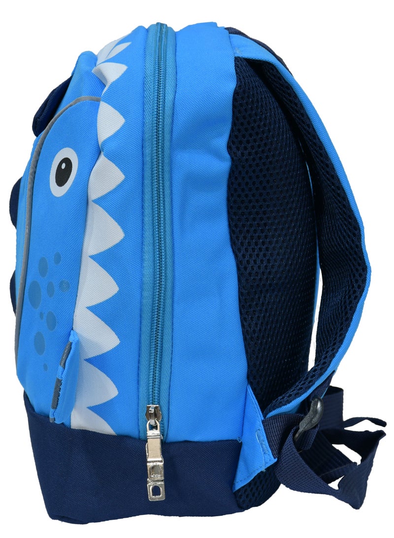 High quality nylon school backpack for girls and boys, light blue - Image 3