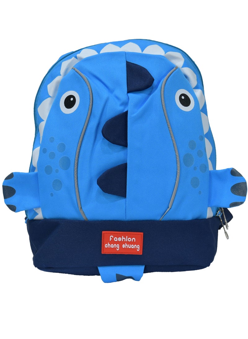High quality nylon school backpack for girls and boys, light blue - Image 1