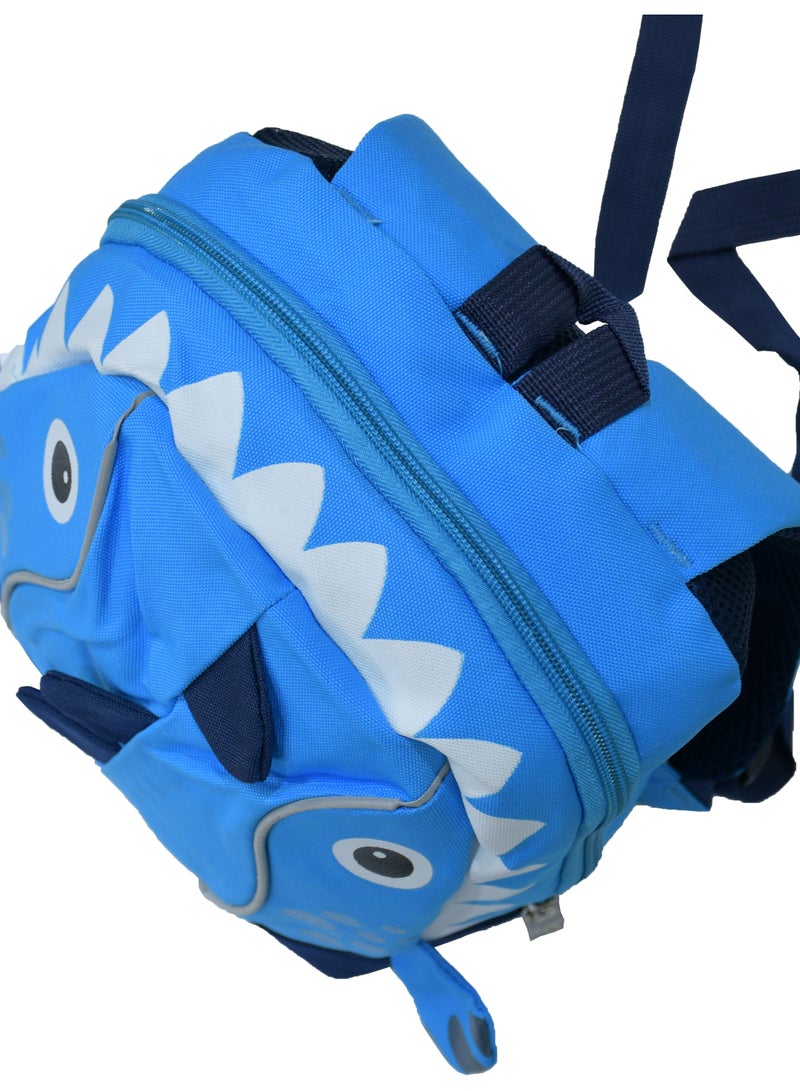 High quality nylon school backpack for girls and boys, light blue - Image 5