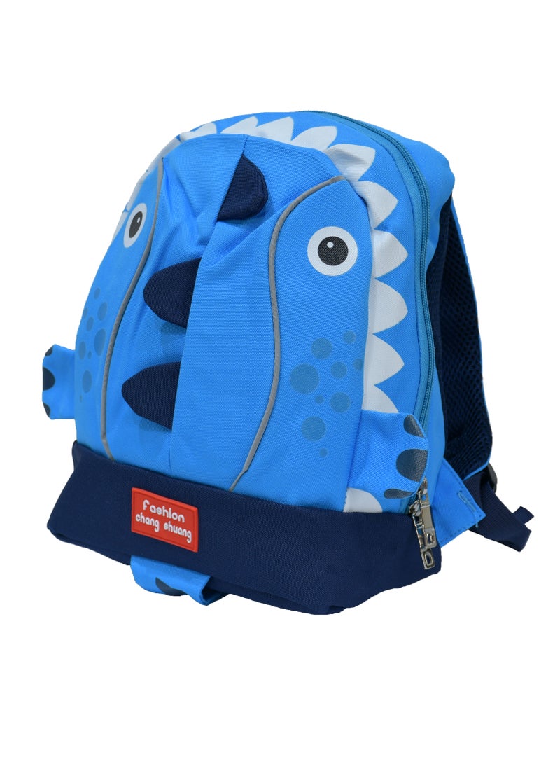 High quality nylon school backpack for girls and boys, light blue - Image 2