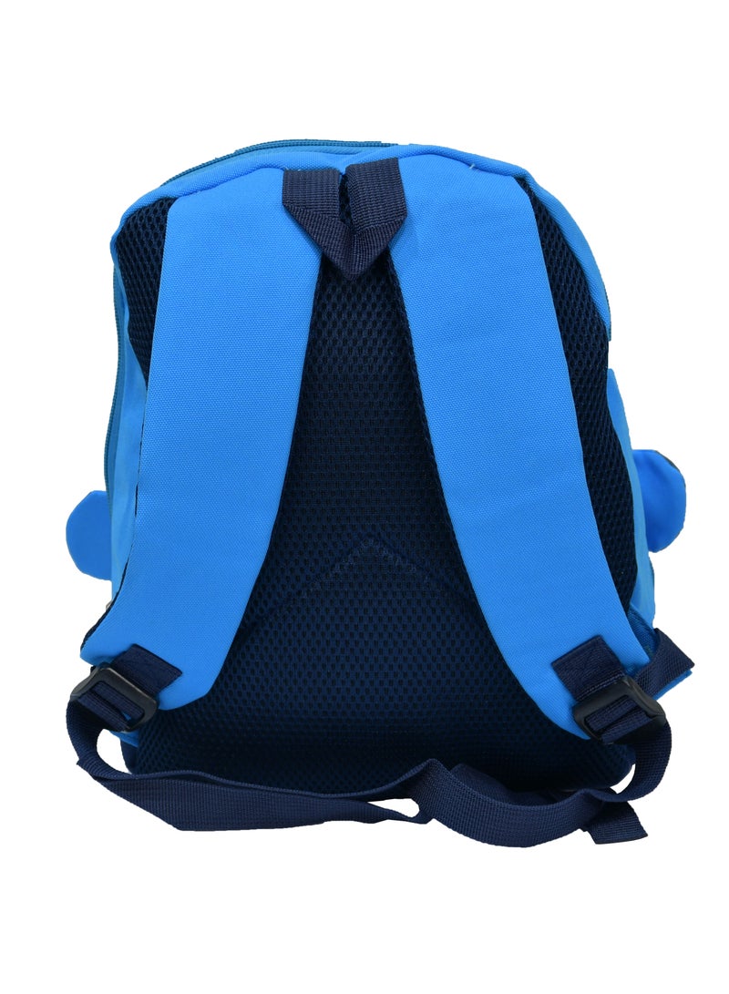 High quality nylon school backpack for girls and boys, light blue - Image 4