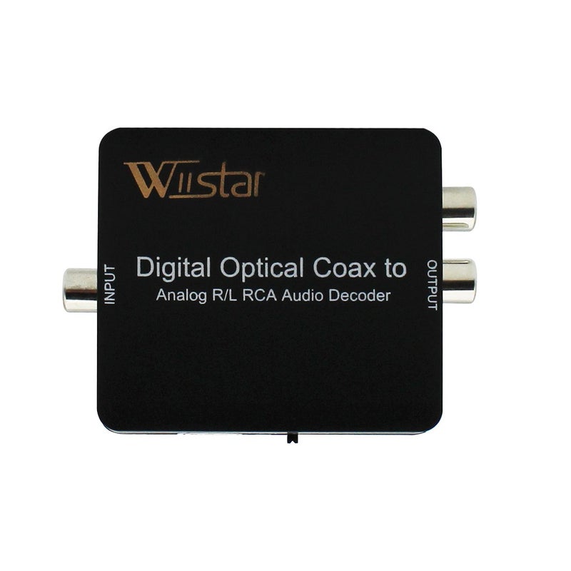 Wiistar Fiber Optical Decoder Support AC3/DTS/Toslink Coaxial Digital to Analog Audio L/R Decoder 3.5mm Earphone - Image 1