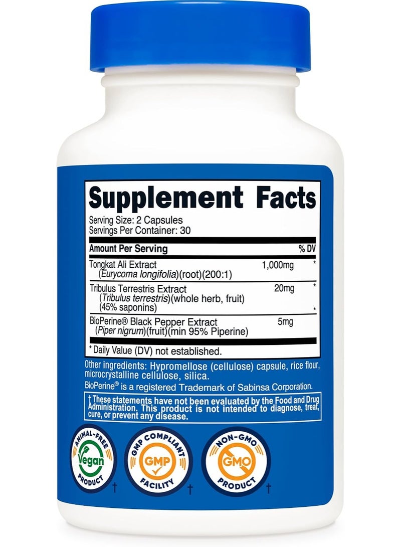 Nutricost Tongkat Ali 1,000mg 60 Capsules - Image 5