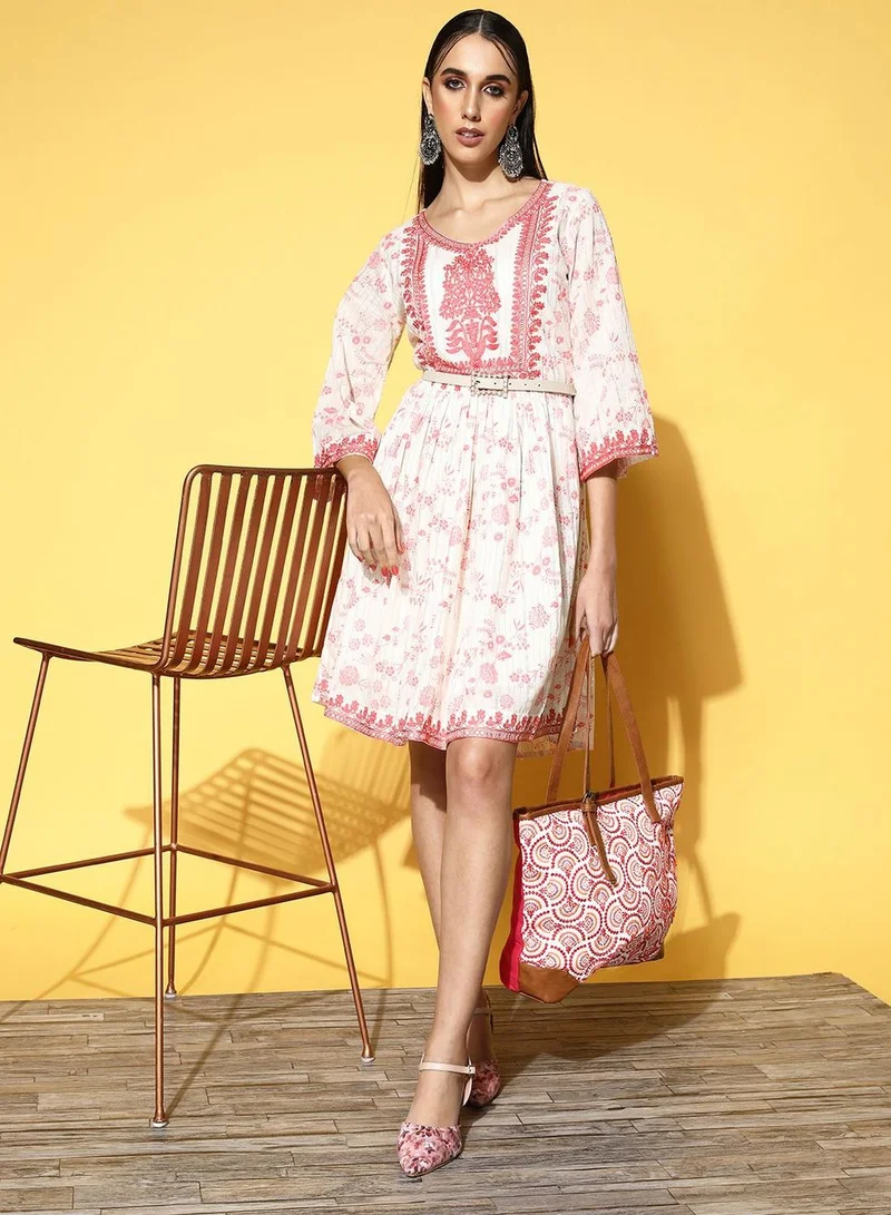 آي شين Floral Print Dress