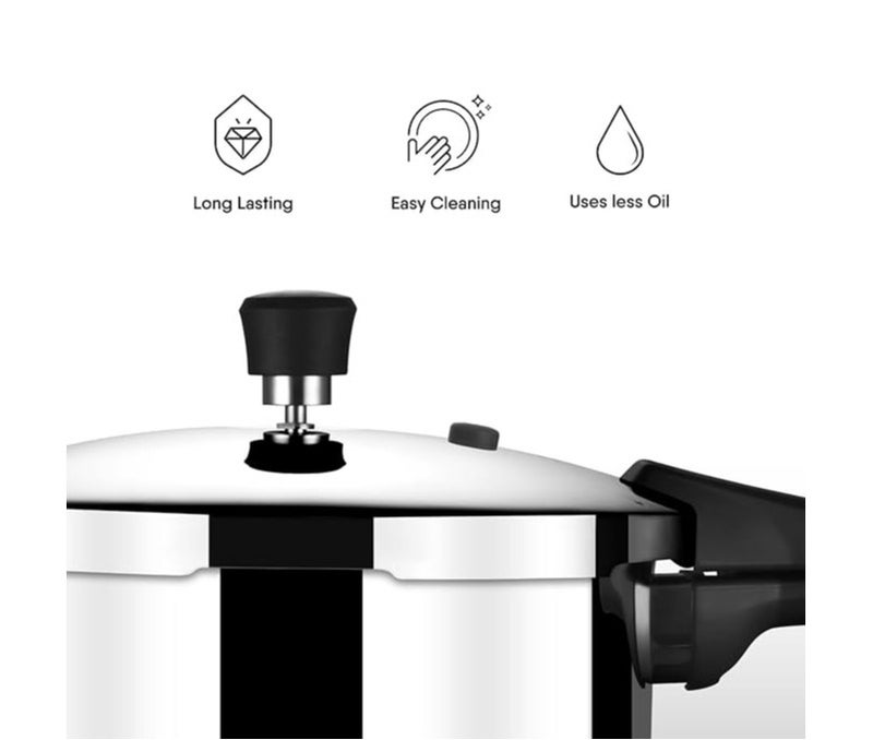 ستال طنجرة ضغط ستال إكسبريس تريبلي 3 لتر، طويلة، تعمل بالحث الحراري، مزودة بغطاء خارجي، متوافقة مع مواقد الحث الحراري والغاز، ضمان 5 سنوات - Image 5