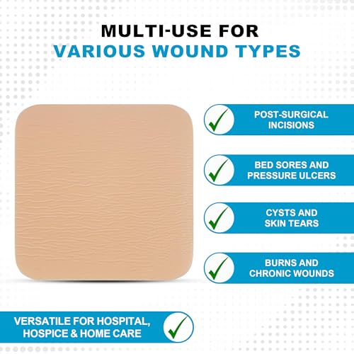 MedVance TM Foam – Waterproof Non-Adhesive Hydrophilic Foam Dressing 4"X4" Box of 5 dressings - Image 5