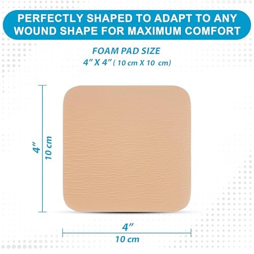 MedVance TM Foam – Waterproof Non-Adhesive Hydrophilic Foam Dressing 4"X4" Box of 5 dressings - Image 3
