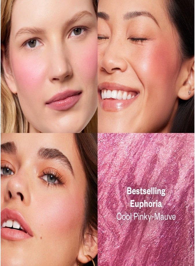 كوساس مجموعة أحمر الخدود الثلاثية الصغيرة من كوساس، 6 غرام - مجموعة أحمر خدود بودرة مرطبة لإطلالة متألقة - Image 4