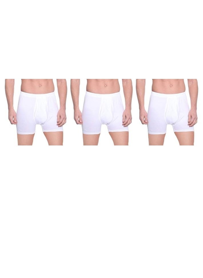 DICE Dice mens Cotton Elastic Waist Solid Boxer Briefs (pack of 3) Size : XLarge  - Image 1