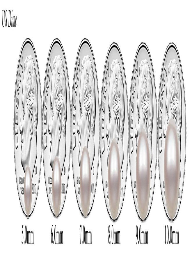 Belacqua AAA Quality White Cultured Freshwater Button Pearl Stud Earrings in 14K White Gold, Size - 6.0-6.5mm, Real Pearl Jewelry for Women, Gift Box Included - Image 5