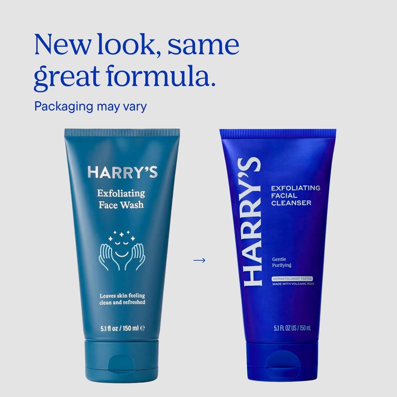 Harry's Exfoliating Face Wash for Men, Gentle Facial Skin Care Products with Volcanic Rock Exfoliant, Dermatologist Tested, 5.1 Fl. Oz, 3 Pack - Image 2