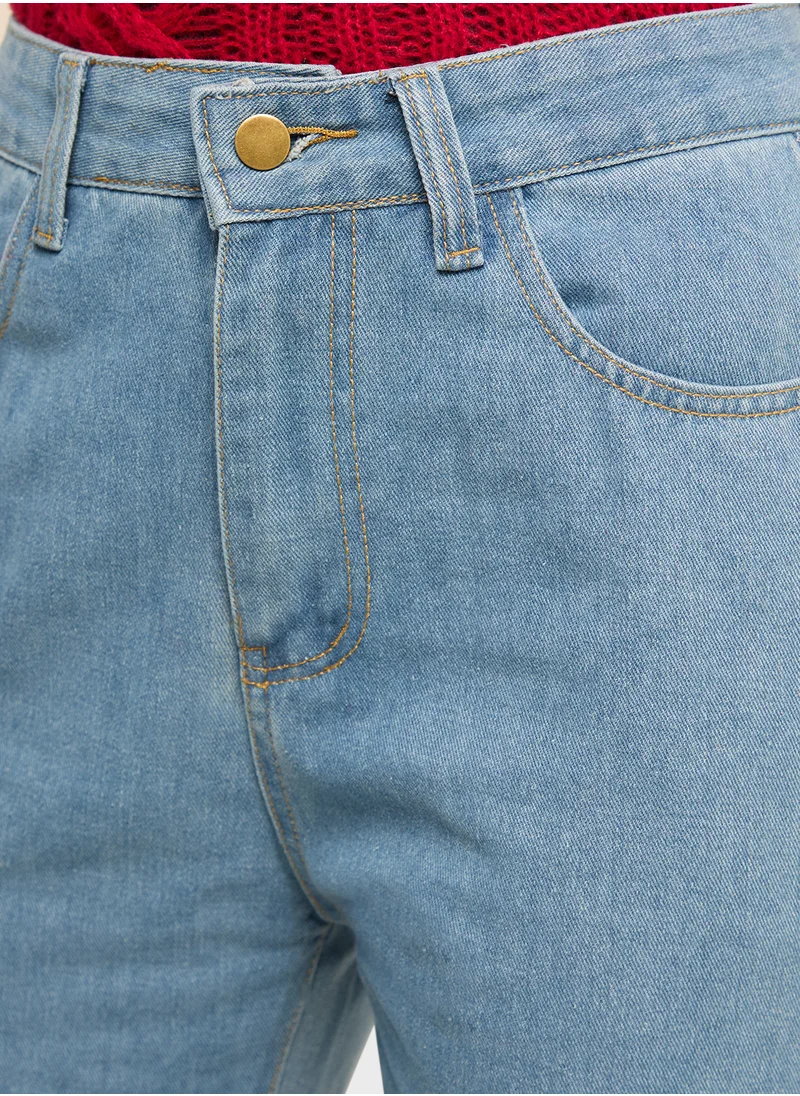 Ginger Flared Jeans With Side Slit