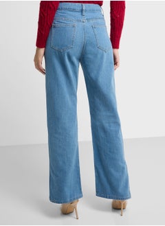 Ginger Flared Jeans With Side Slit  - Image 3