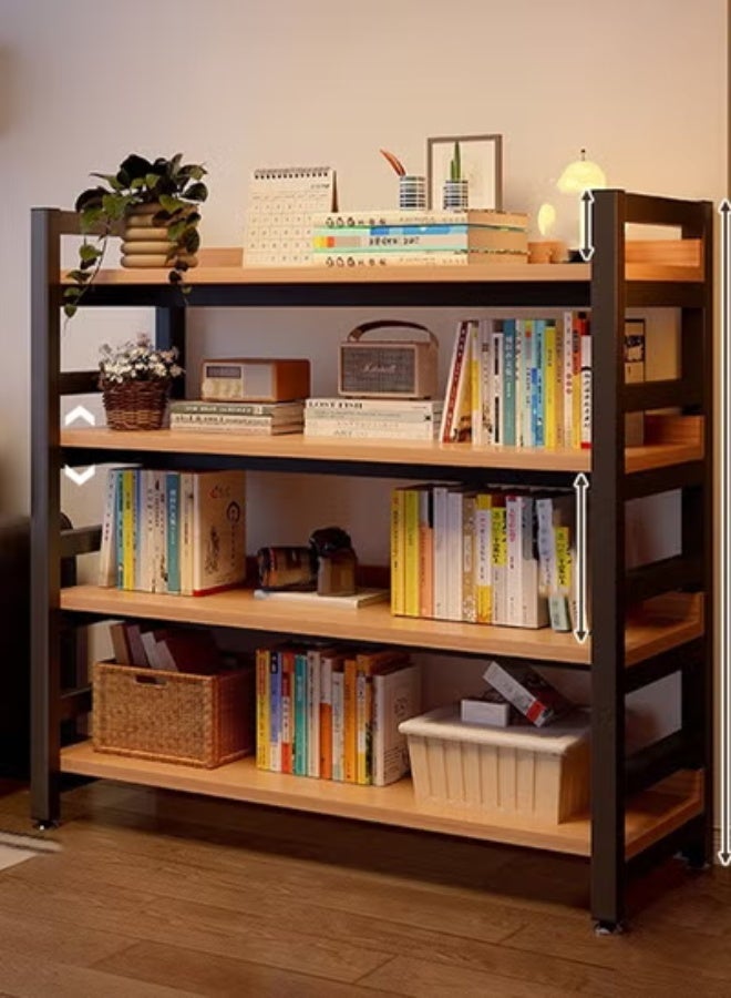 زي سي إم - هابي رف كتب عصري متعدد الوظائف مكون من 4 طبقات بتصميم مثبت على الحائط وواقف على الأرض 120 سم - Image 1