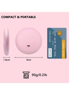 Kimaya LED Travel Makeup Mirror, 3.5 inch Lighted Compact Mirror, 10X Magnification, Handheld 2-Sided Pocket Mirror, Travel Mirror, Portable Folding Mirror For Handbag, Purse, Gifts for Girls (Pink)  - Image 4
