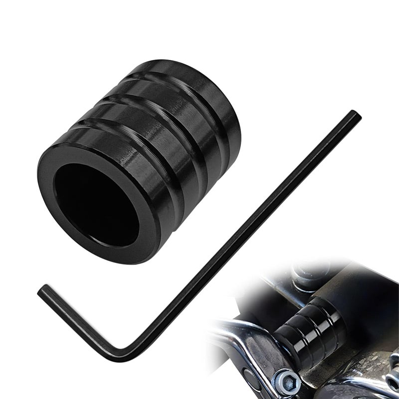 Icyhaws Motorcycle Heel Shift Eliminator Cap Aluminum Heel Shift Eliminator Motorcycle Accessory Compatible with Trike FLHT FLHR FLHX CVO 1980 to 2019 Black - Image 3