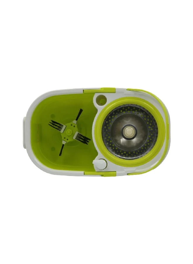 HoneyBee Spin Flat Mop Bucket Kit Green and White SM-37