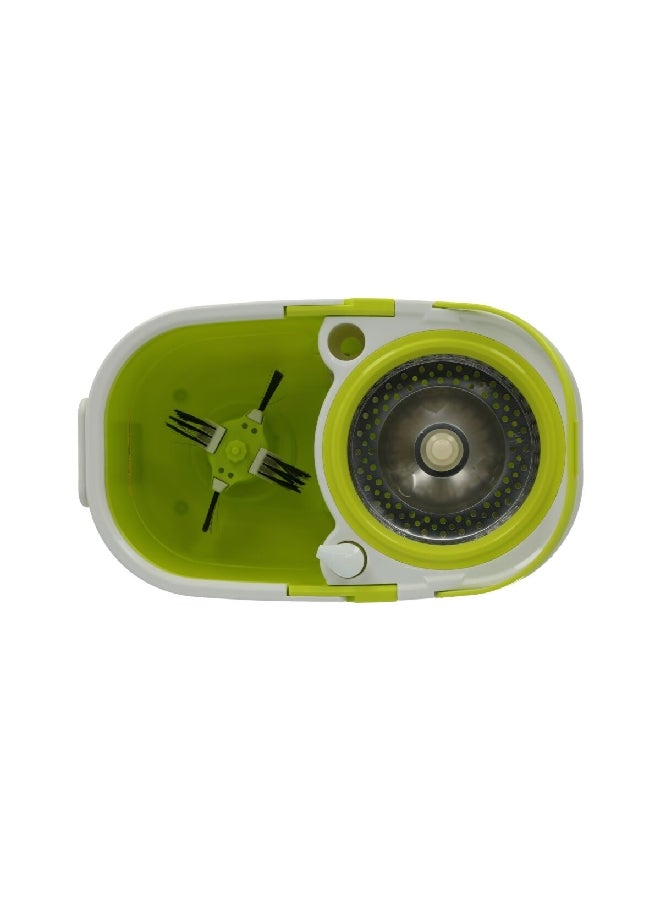 Spin Flat Mop Bucket Kit Green and White SM-37