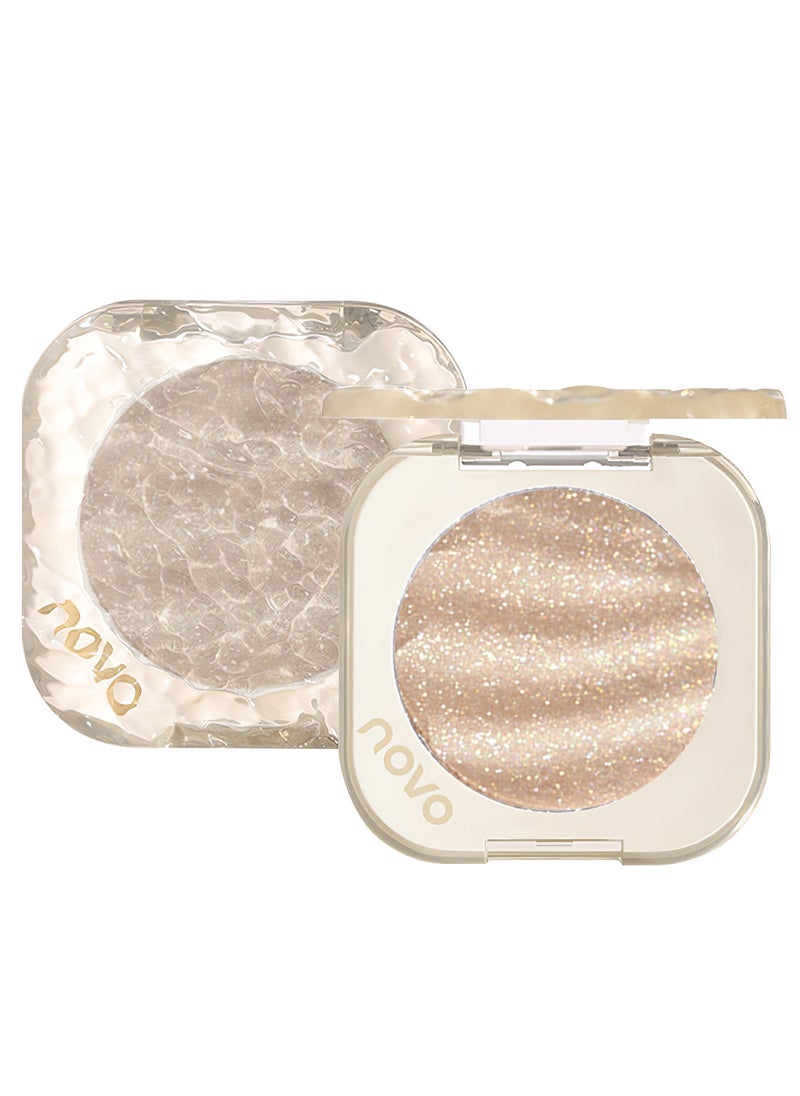 Novo Phantom Light Sensing Stereoscopic Highlighter, Face Highlighter Palette, Shiny Glitter Shimmer Body Base Illuminator, Lasting Lightweight Contour Concealer Highlight Powder for Face Body Cheek 4.7g  - Image 1
