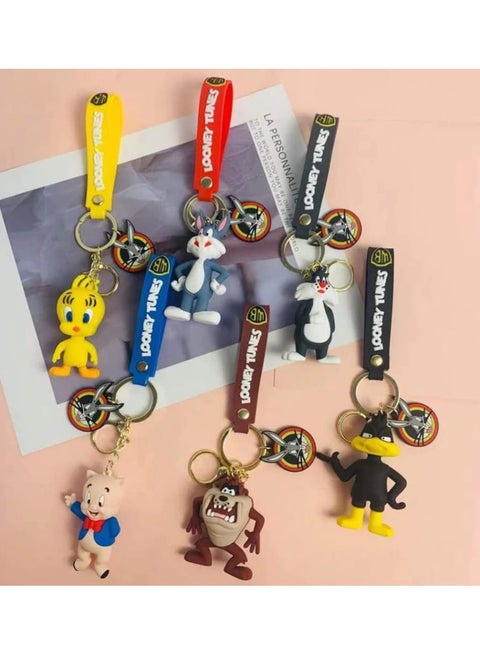Silicone keychain in cartoon shapes with an elegant appearance, "Taz"