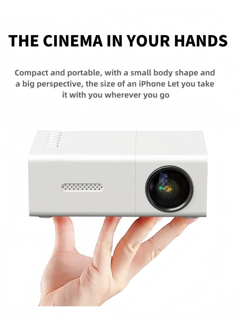Mini Portable Projector, Support 4K, Outdoor Video Projector, LED Pico Movie Projector for Home Theater, 1080P High Resolution Projector  - Image 3
