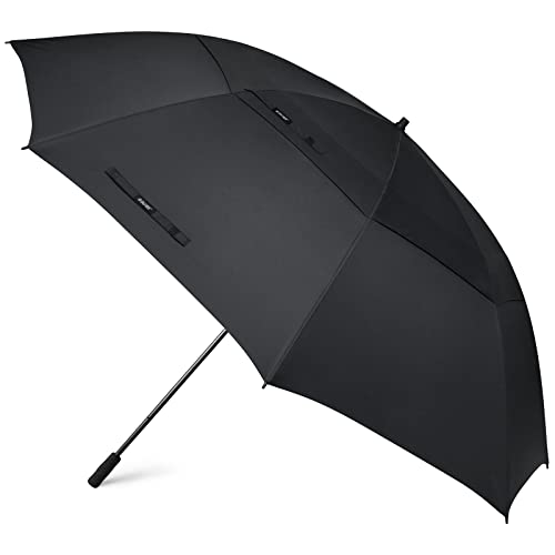 G4Free 80 Inch Huge Large Oversize Golf Umbrella Double Canopy Vented Windproof Stick Umbrellas 66 Ft Heavy Duty Outdoor Doorman Umbrella Family UmbrellaBlack - Image 1