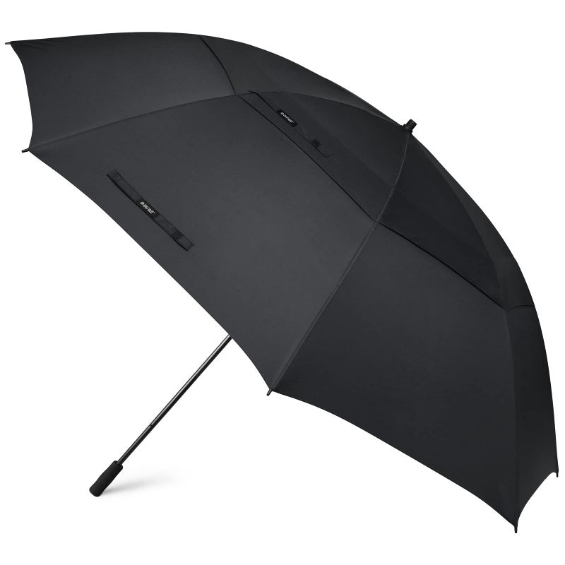 G4Free 80 Inch Huge Large Oversize Golf Umbrella Double Canopy Vented Windproof Stick Umbrellas 66 Ft Heavy Duty Outdoor Doorman Umbrella Family UmbrellaBlack - Image 2