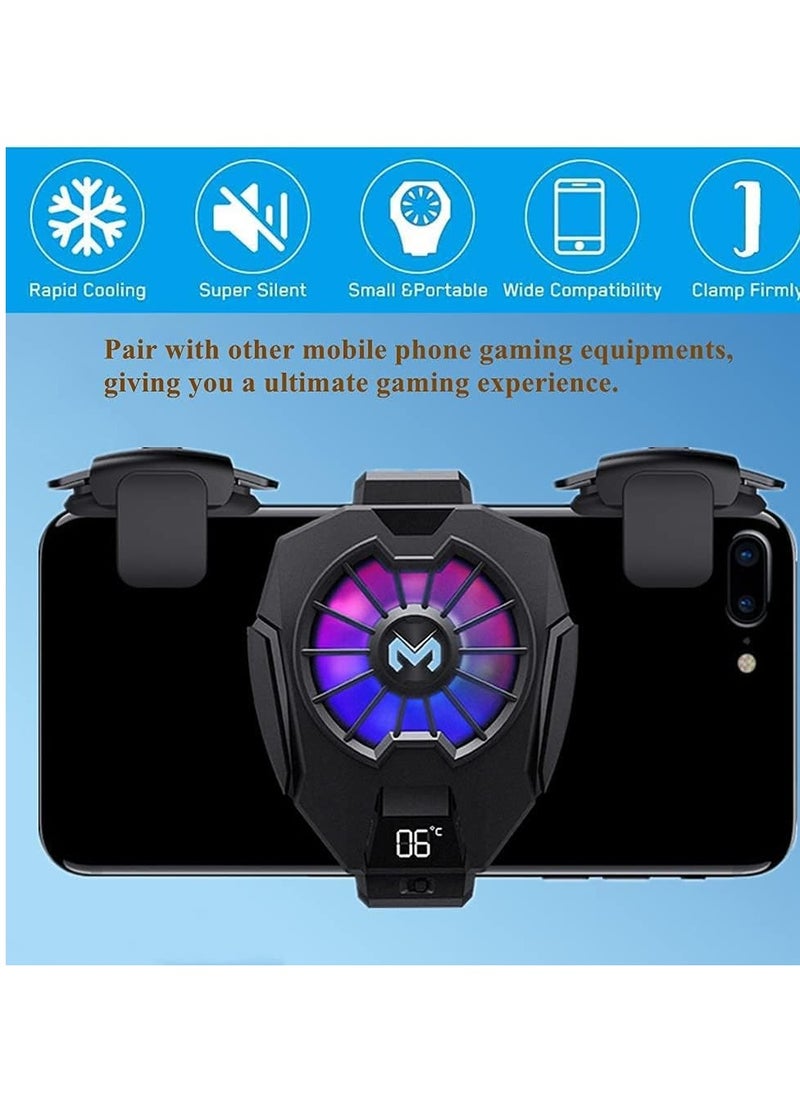 Phone Cooler, Mobile Cooling Fan without Noise, Cellphone Radiator for Mobile Games, Streaming, Tiktok