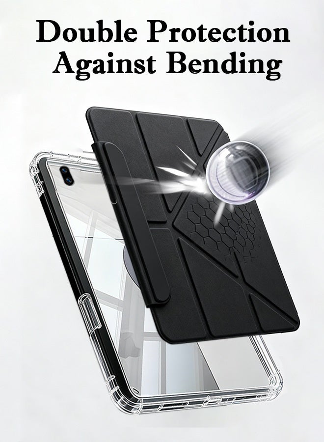 Y-Shaped Folding Stand Case for  iPad 10th Generation 10.9 inch 2022/iPad 11th Generation (A16) 11 inch 2025 Generation Cover, Magnetic Suction, Hidden Pen Storage, Supports Portrait and Landscape-Black - Image 2