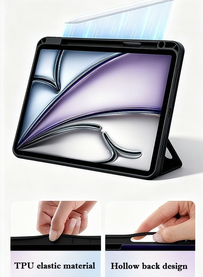 Y-Shaped Folding Stand Case for  iPad 10th Generation 10.9 inch 2022/iPad 11th Generation (A16) 11 inch 2025 Generation Cover, Magnetic Suction, Hidden Pen Storage, Supports Portrait and Landscape-Black - Image 4