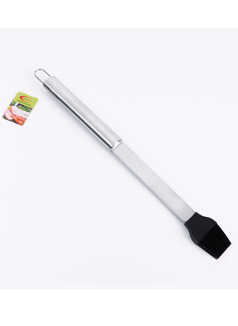 Kitchenmark Stainless Steel Barbecue BBQ Silicone Basting Brush 43cm  - Image 1