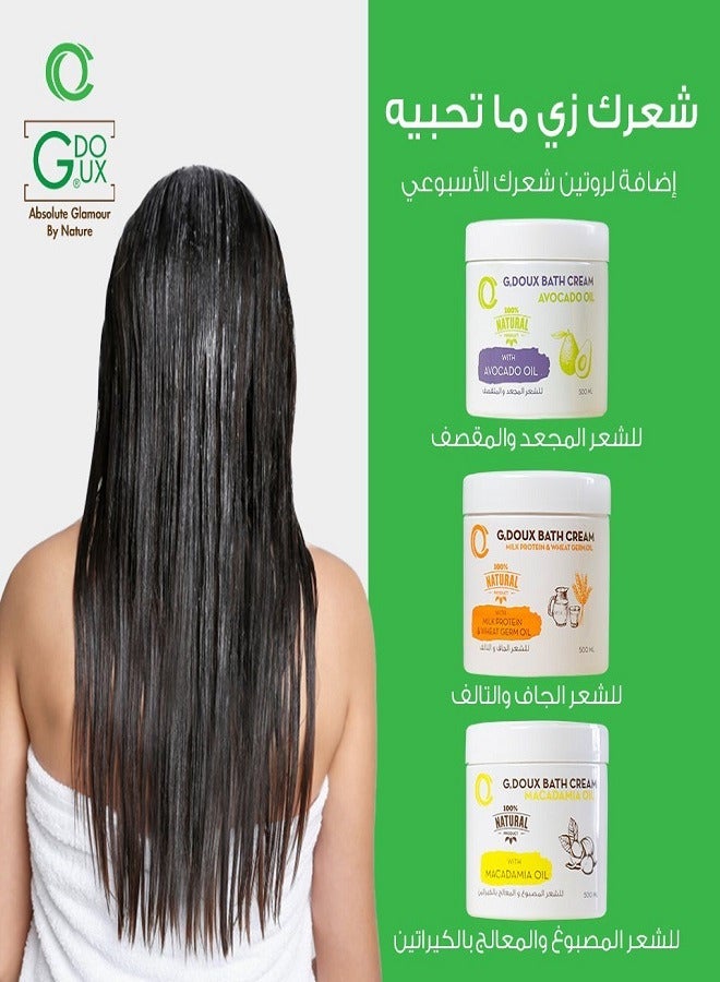 G.DOUX Bath Cream with Milk Protein & Wheat Germ Oil, 500 ml - Image 4